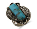 Navajo Handmade Ring 925 Silver Natural Turquoise Native Artist C.80's
