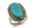 Navajo Handmade Ring 925 Silver Natural Turquoise Native Artist C.80's