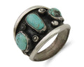 Navajo Handmade Ring 925 Silver Natural Turquoise Native Artist C.80's