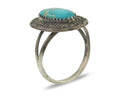 Navajo Handmade Ring 925 Silver Natural Turquoise Native Artist C.80's