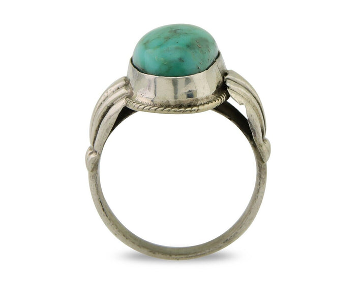 Navajo Handmade Ring 925 Silver Natural Turquoise Native Artist C.80's