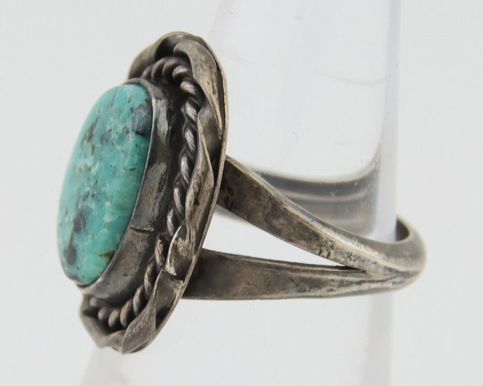Navajo Handmade Ring 925 Silver Natural Turquoise Native Artist C.80's