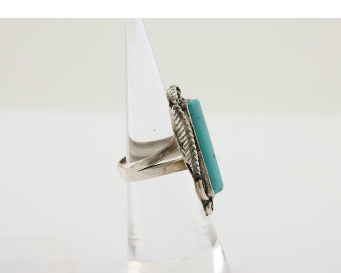 Navajo Handmade Ring 925 Silver Natural Turquoise Native Artist C.80's