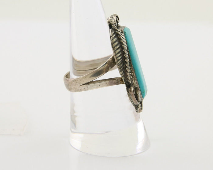Navajo Handmade Ring 925 Silver Natural Turquoise Native Artist C.80's