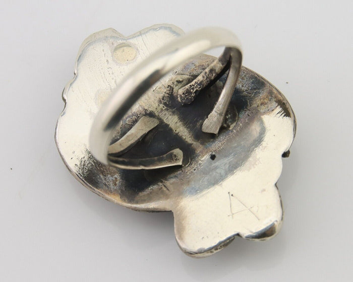 Navajo Handmade Ring 925 Silver Natural Turquoise Native Artist C.80's