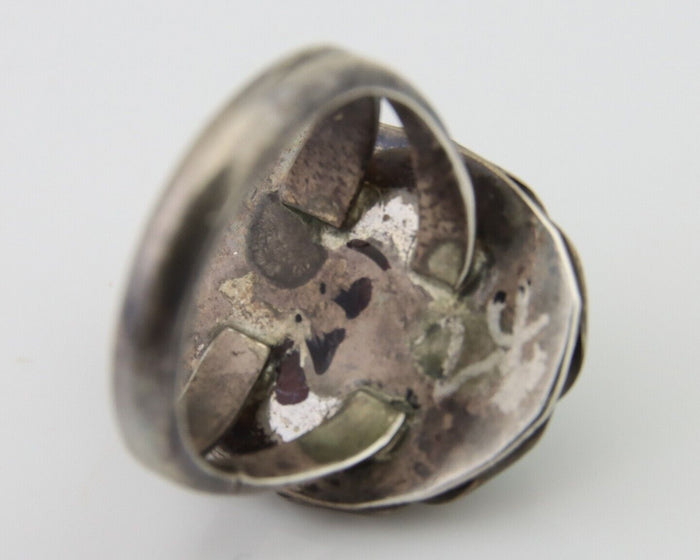 Navajo Handmade Ring 925 Silver Natural Turquoise Native Artist C.80's