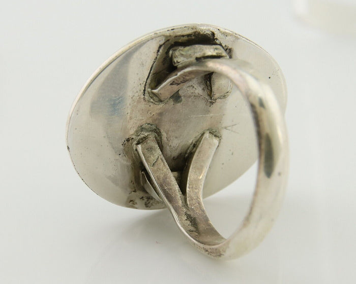 Navajo Handmade Ring 925 Silver Nevada Turquoise Native Artist C.80's