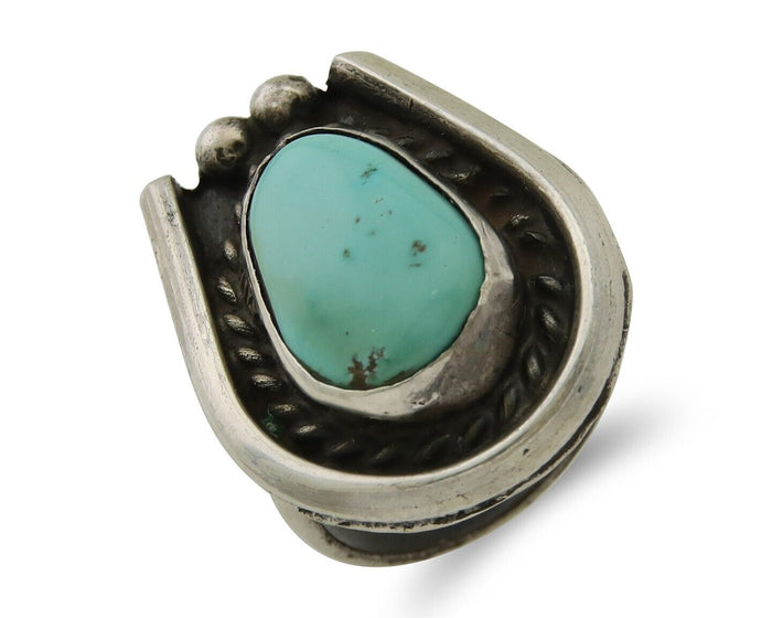 Navajo Handmade Ring 925 Silver Royston Turquoise Native Artist C.80's