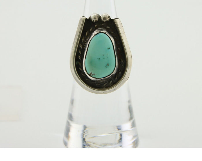 Navajo Handmade Ring 925 Silver Royston Turquoise Native Artist C.80's