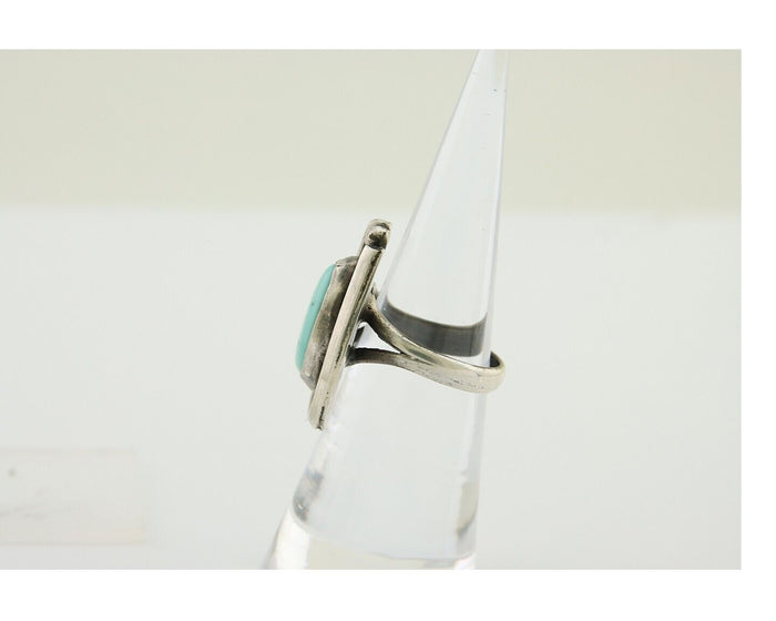Navajo Handmade Ring 925 Silver Royston Turquoise Native Artist C.80's
