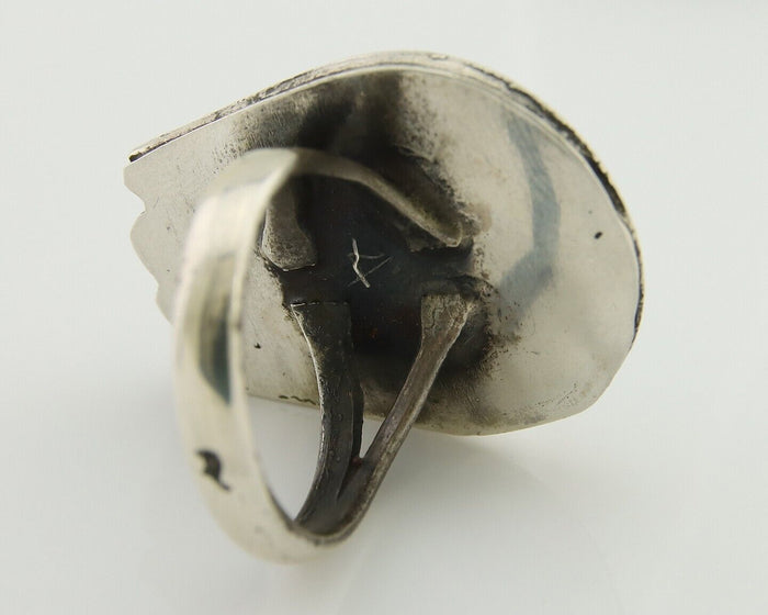 Navajo Handmade Ring 925 Silver Royston Turquoise Native Artist C.80's