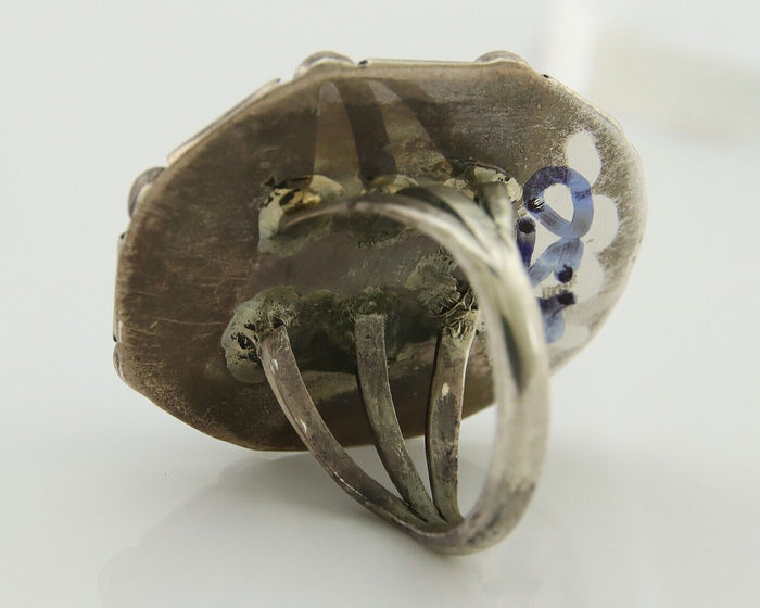 Navajo Handmade Ring 925 Silver Sleeping Beauty Turquoise C.80's