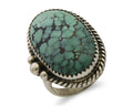 Navajo Handmade Ring 925 Silver Spiderweb Turquoise Native Artist C.80's