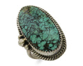 Navajo Handmade Ring 925 Silver Spiderweb Turquoise Native Artist C.80's