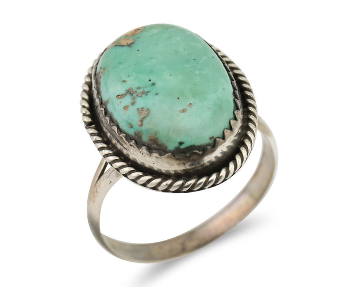 Navajo Handmade Ring 925 Silver Turquoise Native American Artist C.80's