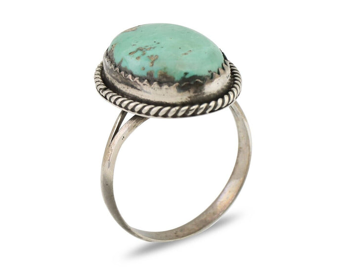 Navajo Handmade Ring 925 Silver Turquoise Native American Artist C.80's