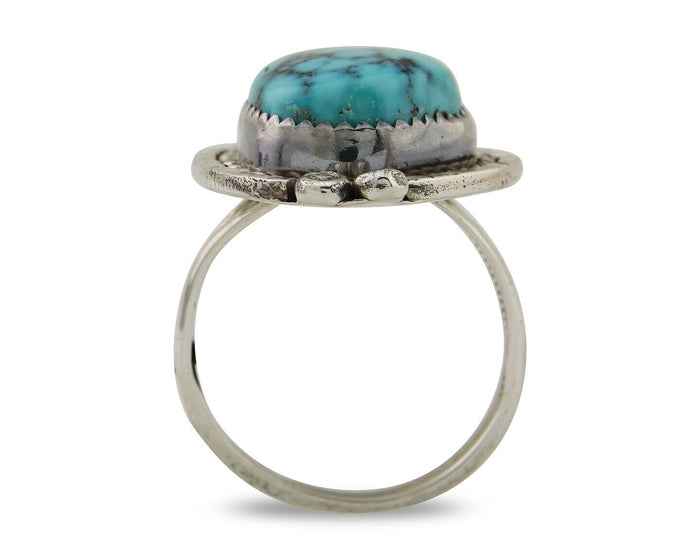 Navajo Handmade Ring 925 Silver Turquoise Native American Artist C.80's