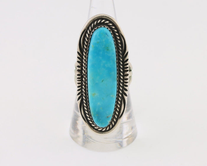 Navajo Handmade Ring 925 Silver Turquoise Native American Artist C.80's