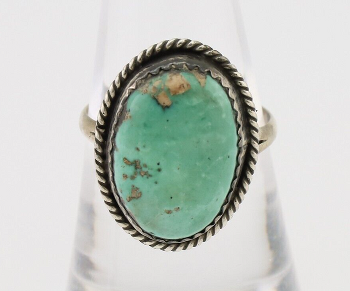 Navajo Handmade Ring 925 Silver Turquoise Native American Artist C.80's