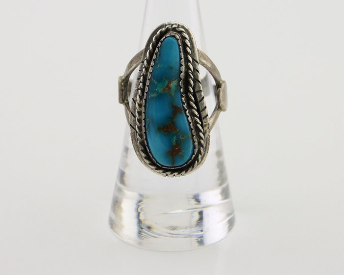 Navajo Handmade Ring 925 Silver Turquoise Native American Artist C.80's