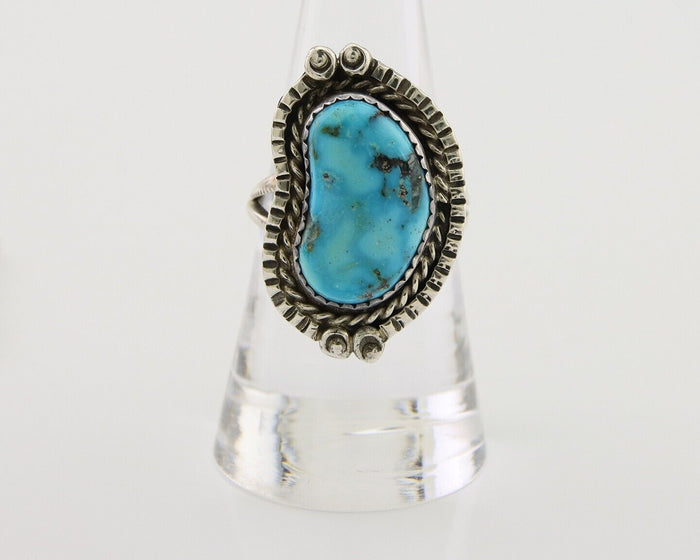 Navajo Handmade Ring 925 Silver Turquoise Native American Artist C.80's