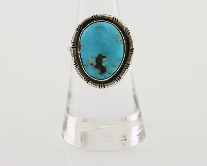 Navajo Handmade Ring 925 Silver Turquoise Native American Artist C.80's