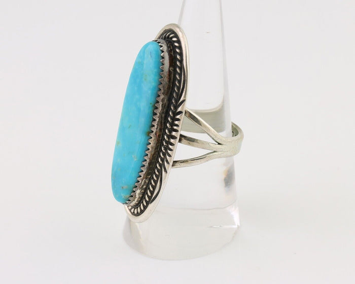 Navajo Handmade Ring 925 Silver Turquoise Native American Artist C.80's