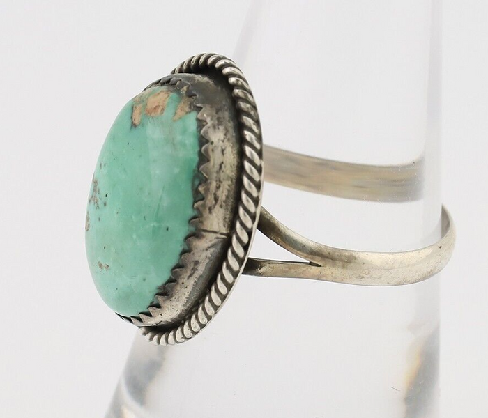 Navajo Handmade Ring 925 Silver Turquoise Native American Artist C.80's