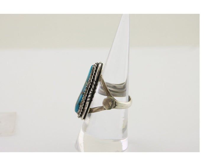 Navajo Handmade Ring 925 Silver Turquoise Native American Artist C.80's