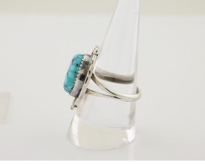 Navajo Handmade Ring 925 Silver Turquoise Native American Artist C.80's