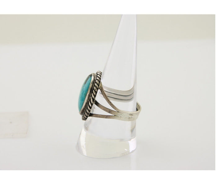 Navajo Handmade Ring 925 Silver Turquoise Native American Artist C.80's