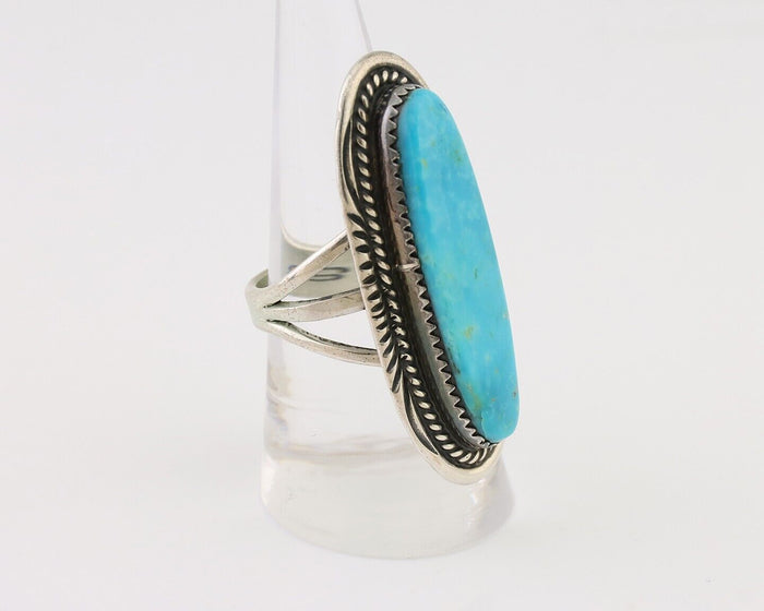 Navajo Handmade Ring 925 Silver Turquoise Native American Artist C.80's