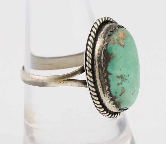 Navajo Handmade Ring 925 Silver Turquoise Native American Artist C.80's