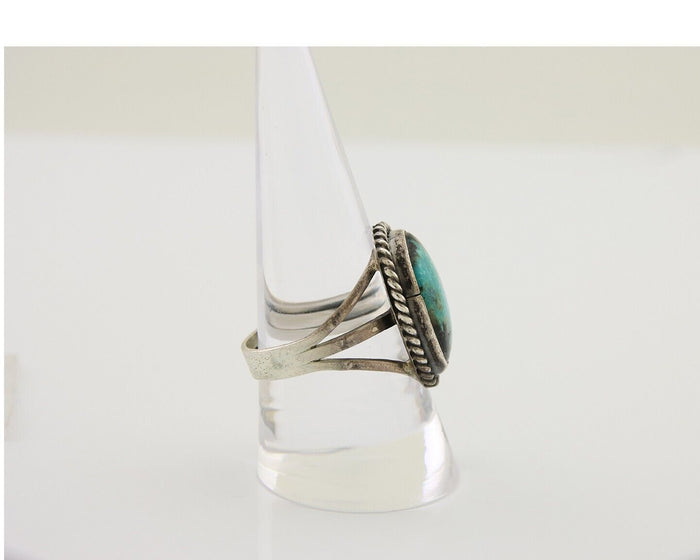 Navajo Handmade Ring 925 Silver Turquoise Native American Artist C.80's