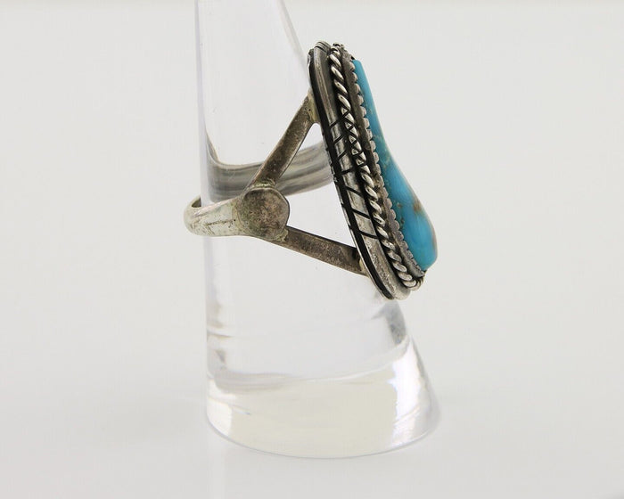 Navajo Handmade Ring 925 Silver Turquoise Native American Artist C.80's