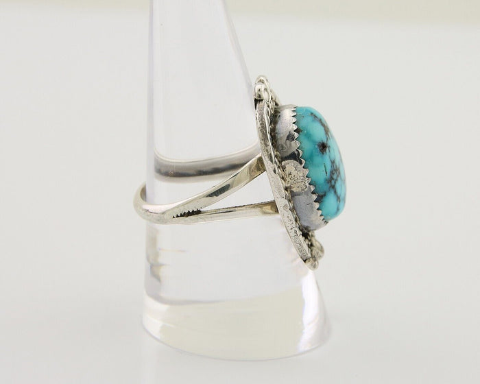 Navajo Handmade Ring 925 Silver Turquoise Native American Artist C.80's