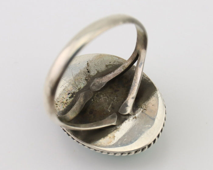 Navajo Handmade Ring 925 Silver Turquoise Native American Artist C.80's
