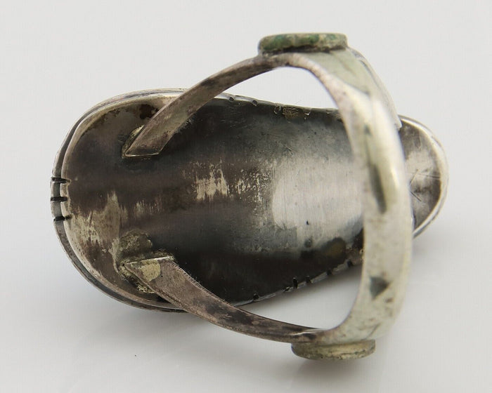 Navajo Handmade Ring 925 Silver Turquoise Native American Artist C.80's