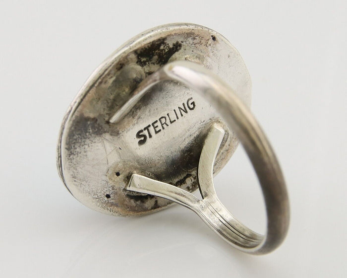 Navajo Handmade Ring 925 Silver Turquoise Native American Artist C.80's