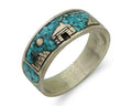 Navajo Handmade Ring 925 Silver Turquoise Native Artist C.80's