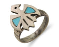 Navajo Handmade Ring 925 Silver Turquoise Native Artist C.80's