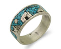 Navajo Handmade Ring 925 Silver Turquoise Native Artist C.80's
