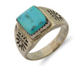 Navajo Handmade Ring 925 Silver Turquoise Native Artist C.80's