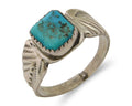 Navajo Handmade Ring 925 Silver Turquoise Native Artist C.80's