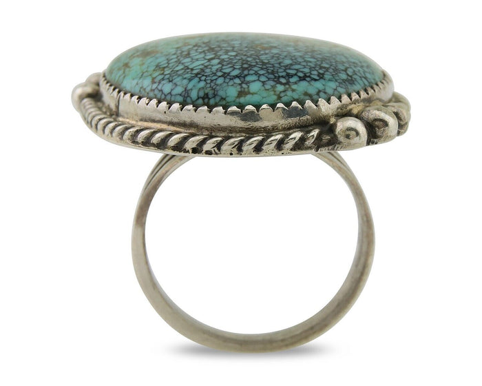 Navajo Handmade Ring 925 Silver Turquoise Native Artist C.80's