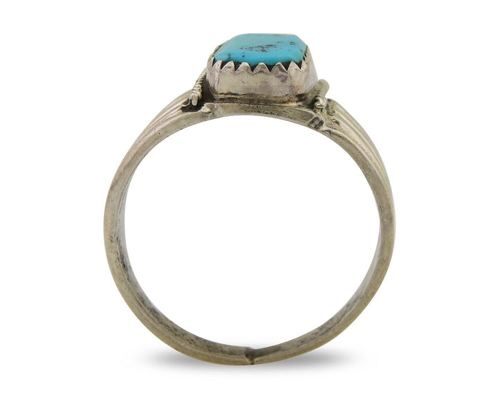 Navajo Handmade Ring 925 Silver Turquoise Native Artist C.80's