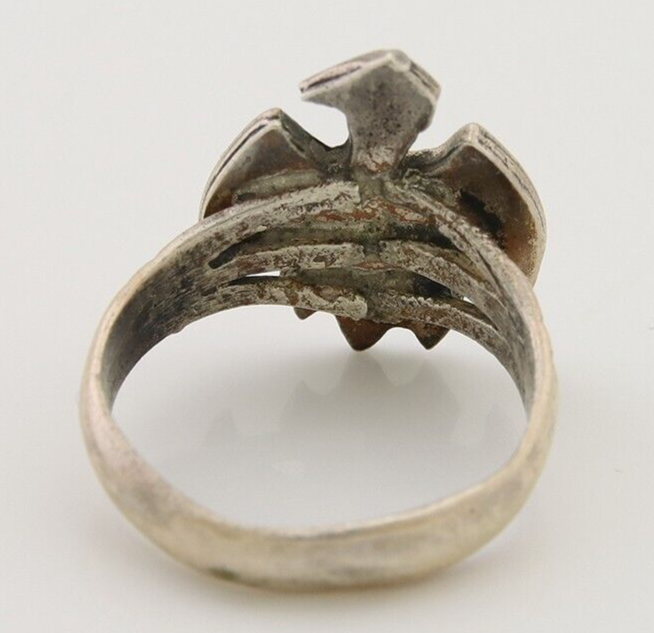 Navajo Handmade Ring 925 Silver Turquoise Native Artist C.80's