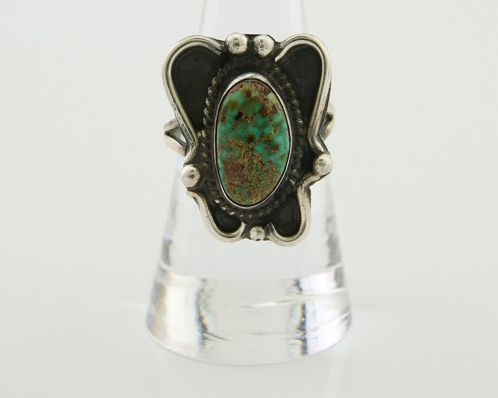 Navajo Handmade Ring 925 Silver Turquoise Native Artist C.80's