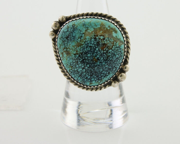 Navajo Handmade Ring 925 Silver Turquoise Native Artist C.80's