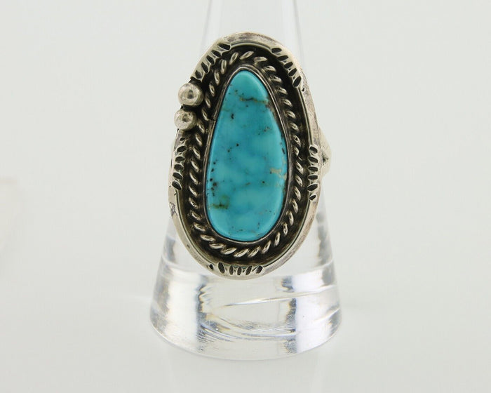 Navajo Handmade Ring 925 Silver Turquoise Native Artist C.80's